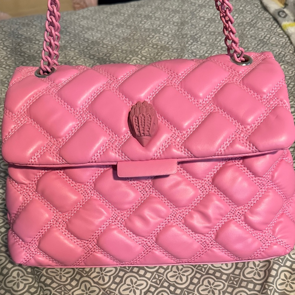 Kurt Geiger Pink Quilted Shoulder Bag